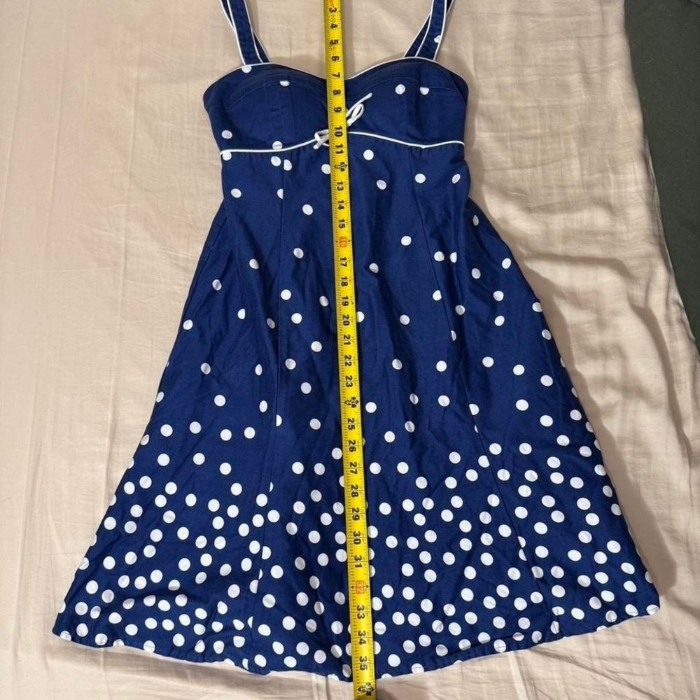 Madison Leigh navy blue polka dot dress - Picture 4 of 6